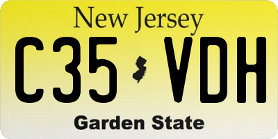 NJ license plate C35VDH