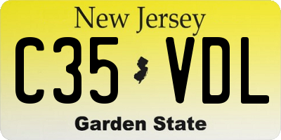 NJ license plate C35VDL