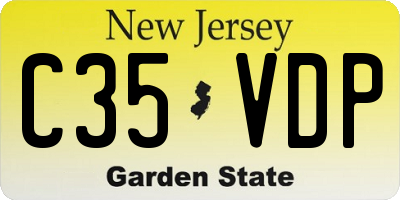 NJ license plate C35VDP