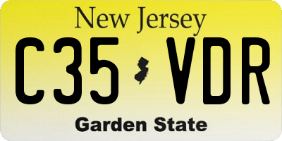NJ license plate C35VDR
