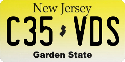 NJ license plate C35VDS