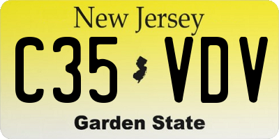 NJ license plate C35VDV