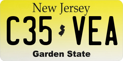 NJ license plate C35VEA