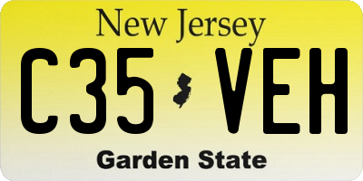 NJ license plate C35VEH