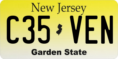 NJ license plate C35VEN