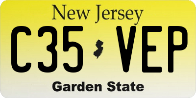 NJ license plate C35VEP