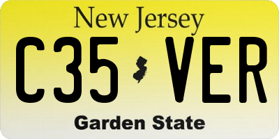 NJ license plate C35VER