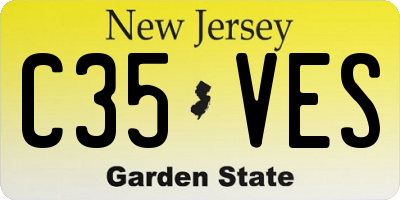NJ license plate C35VES