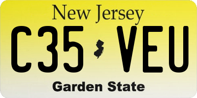 NJ license plate C35VEU