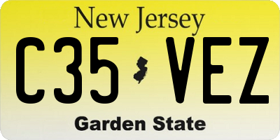 NJ license plate C35VEZ