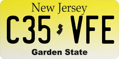 NJ license plate C35VFE