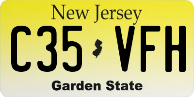 NJ license plate C35VFH