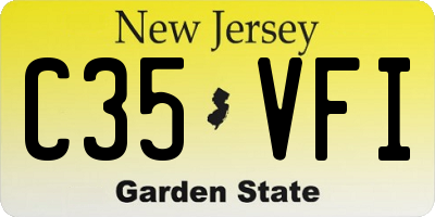 NJ license plate C35VFI