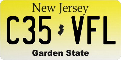 NJ license plate C35VFL