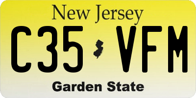 NJ license plate C35VFM