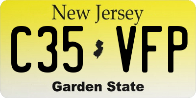 NJ license plate C35VFP