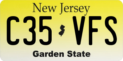 NJ license plate C35VFS