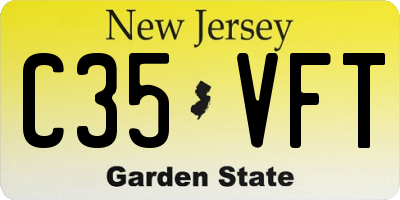 NJ license plate C35VFT