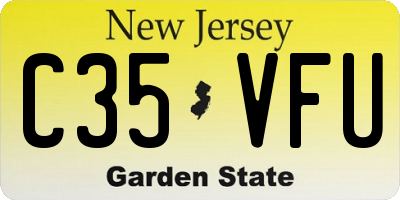 NJ license plate C35VFU