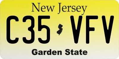 NJ license plate C35VFV