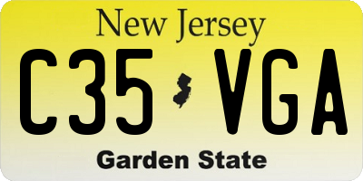 NJ license plate C35VGA