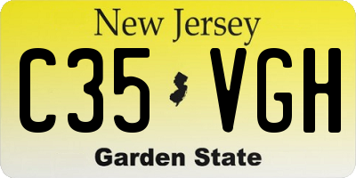 NJ license plate C35VGH