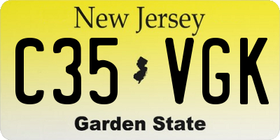 NJ license plate C35VGK