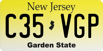 NJ license plate C35VGP
