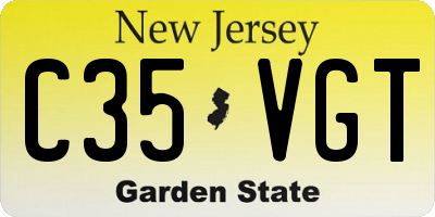 NJ license plate C35VGT