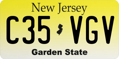 NJ license plate C35VGV