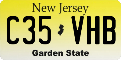 NJ license plate C35VHB
