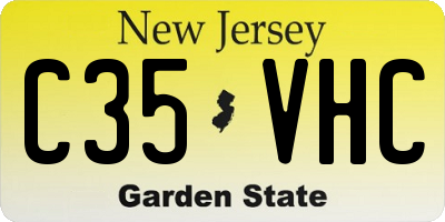 NJ license plate C35VHC