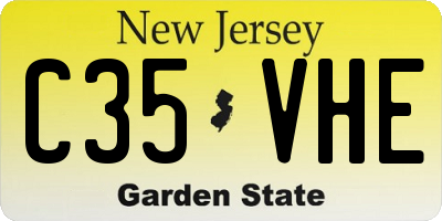 NJ license plate C35VHE