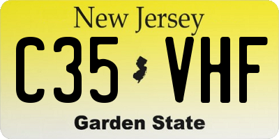 NJ license plate C35VHF