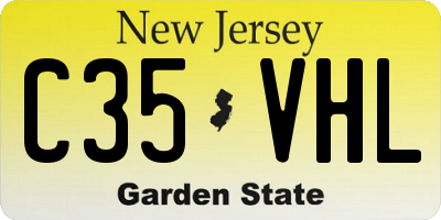 NJ license plate C35VHL