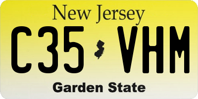 NJ license plate C35VHM