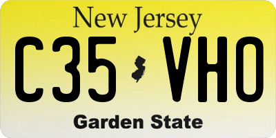 NJ license plate C35VHO