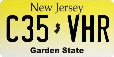 NJ license plate C35VHR