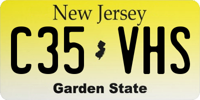NJ license plate C35VHS