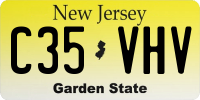 NJ license plate C35VHV