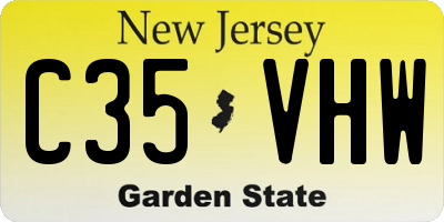 NJ license plate C35VHW