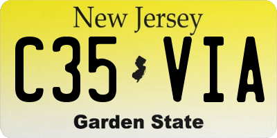 NJ license plate C35VIA