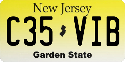 NJ license plate C35VIB