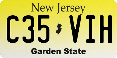 NJ license plate C35VIH