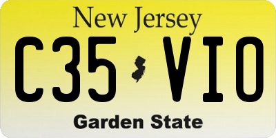 NJ license plate C35VIO
