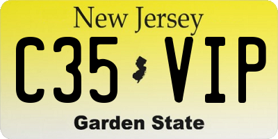 NJ license plate C35VIP