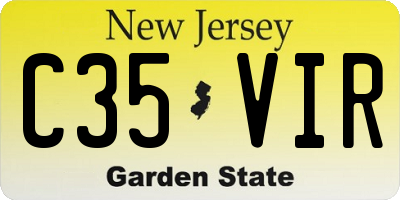NJ license plate C35VIR