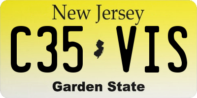 NJ license plate C35VIS