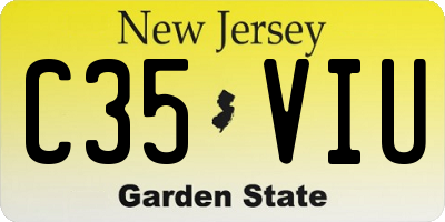 NJ license plate C35VIU
