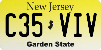 NJ license plate C35VIV
